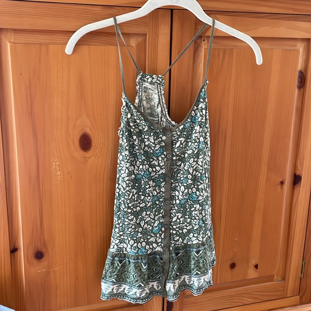 American Eagle Outfitters 🦅 Olive Paisley Tank - Picture 7 of 12